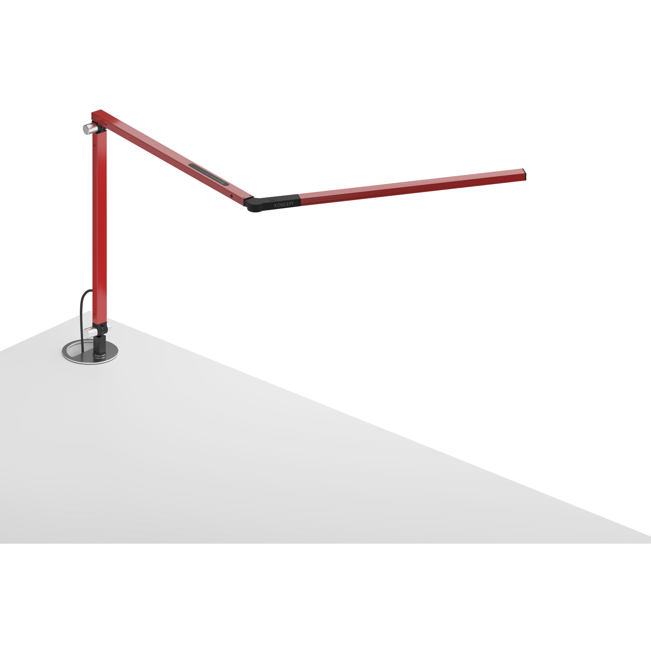 Z-Bar Mini 12.7 inch 5.00 watt Red Desk Lamp Portable Light, Grommet Mount